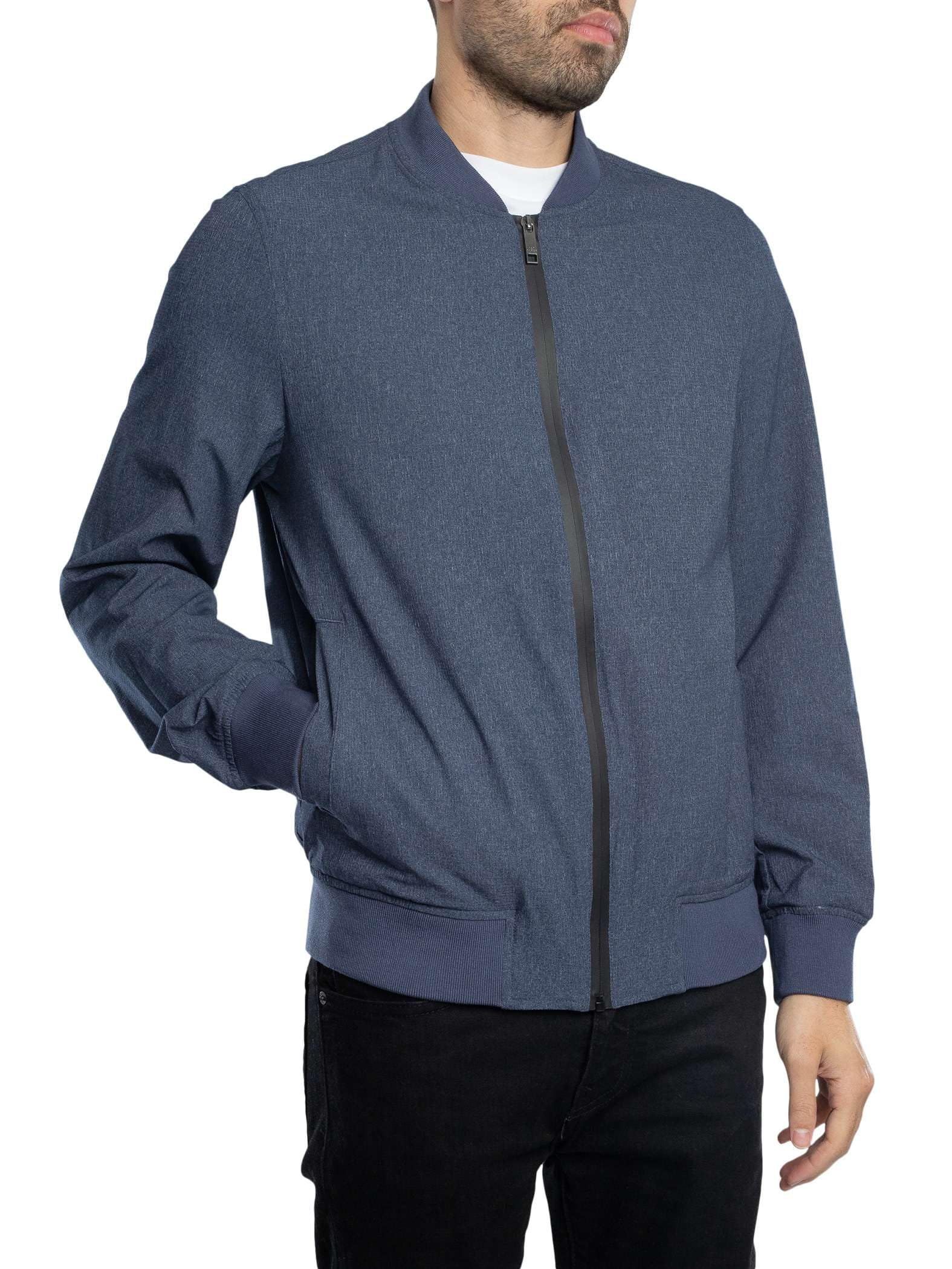 Ted Baker Men's Dark Blue Elmhurst Tech Bomber Jacket, 3XL