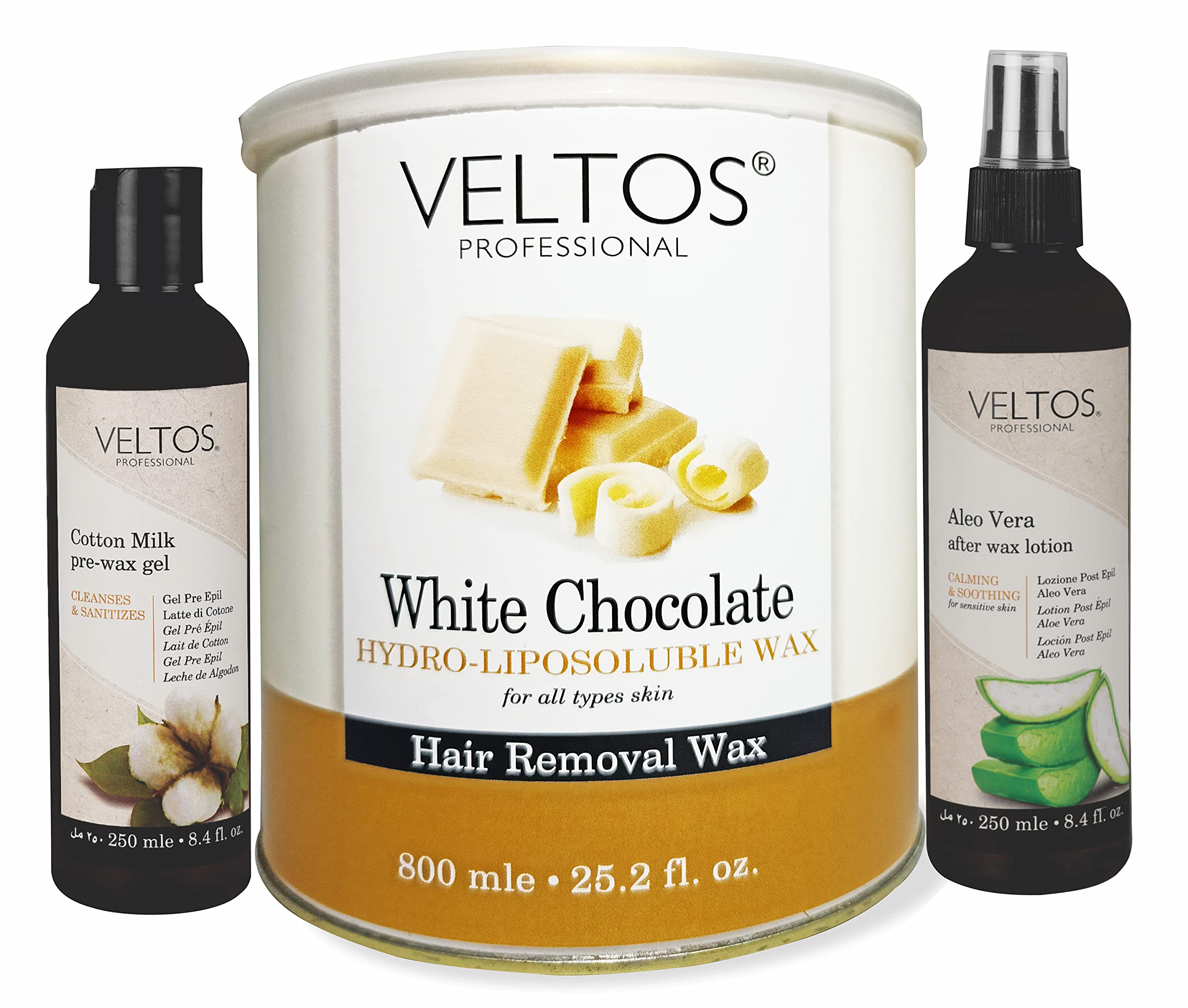Veltos Professional White Chocolate Hydro Liposobule Wax 800ML & Cotton Milk Pre-Wax Gel 250ML & Aloe Vera After Wax Lotion 250ML Waxing Kit For Body (B09H4FR1H8) Amazon Price History, Amazon Price Tracker