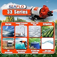 Vista 10 de SEAFLO Bomba de presión de agua serie 33 de 110 V CA – 115 V CA, 3.3 GPM, 45 PSI, auto cebado, interruptor de presión inteligente