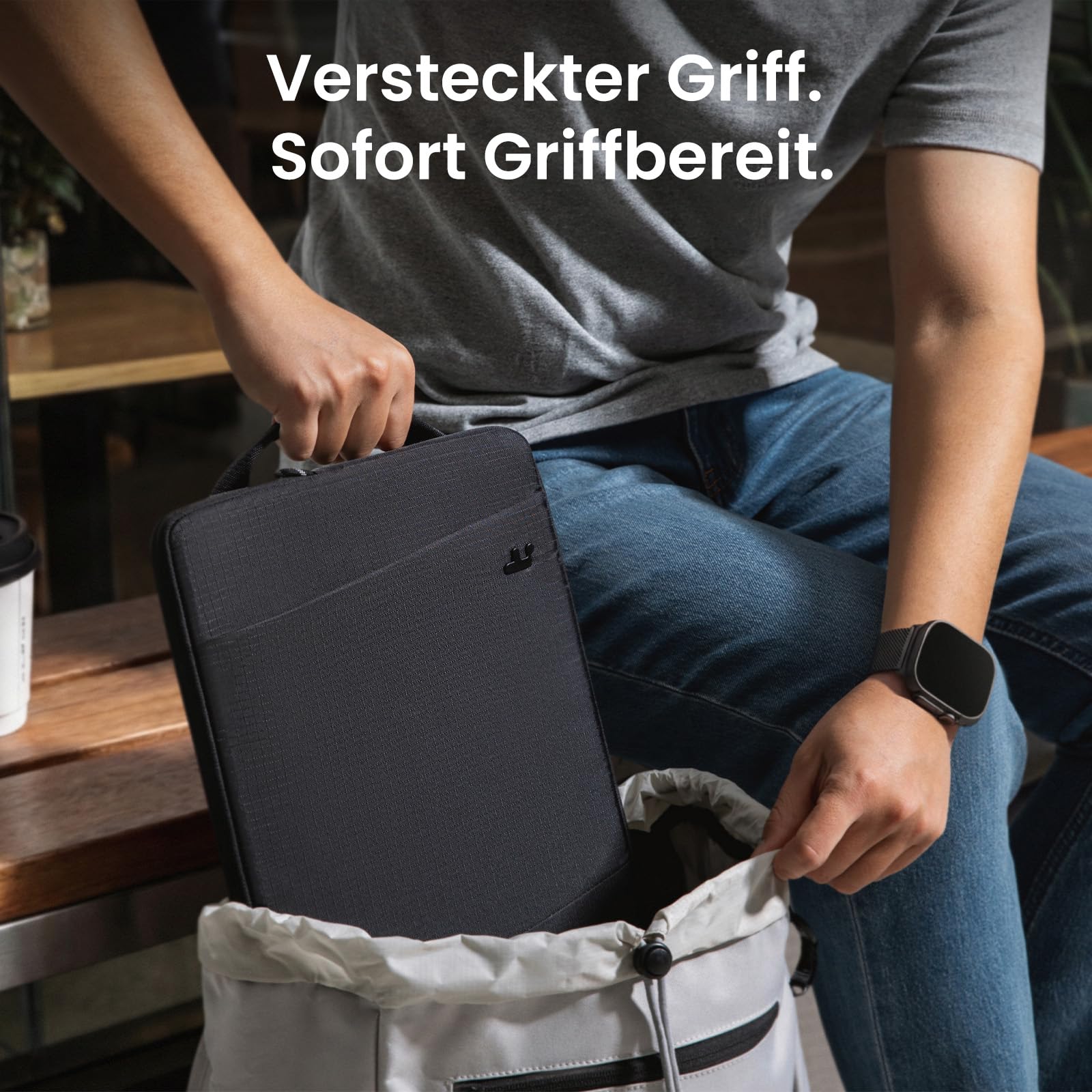tomtoc 360° Slim Laptophülle für 14-Zoll MacBook Pro M5 Pro/Max (2026) A3426 A3427 A3434, M4/M3/M2/M1 A3112 A3401 A3185 (2024–2021), Wasserabweisend Laptophülle mit CornerArmor Schutz