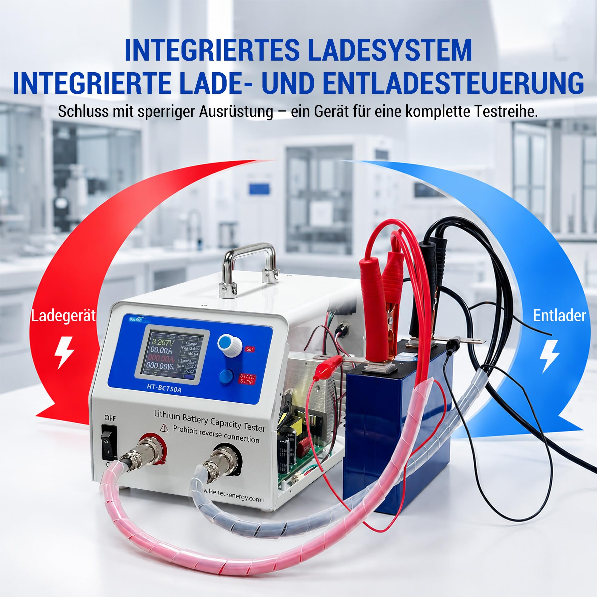 Heltec 4 kanały 0,3-5 V 0,5-50 A Tester pojemności/obciążenia akumulatora/monitor do akumulatorów Li-ion/18650/LTP/LiFePO4 elektronarzędzia