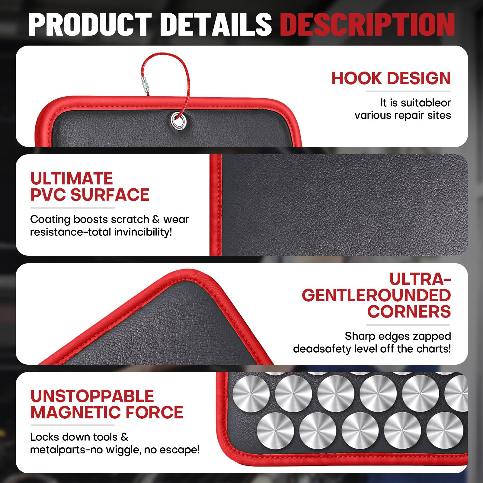 Magnetic Tool Mat - 40 Lbs Heavy Duty - 9.8"x12.9" Garage Organizer — Amazon image 3