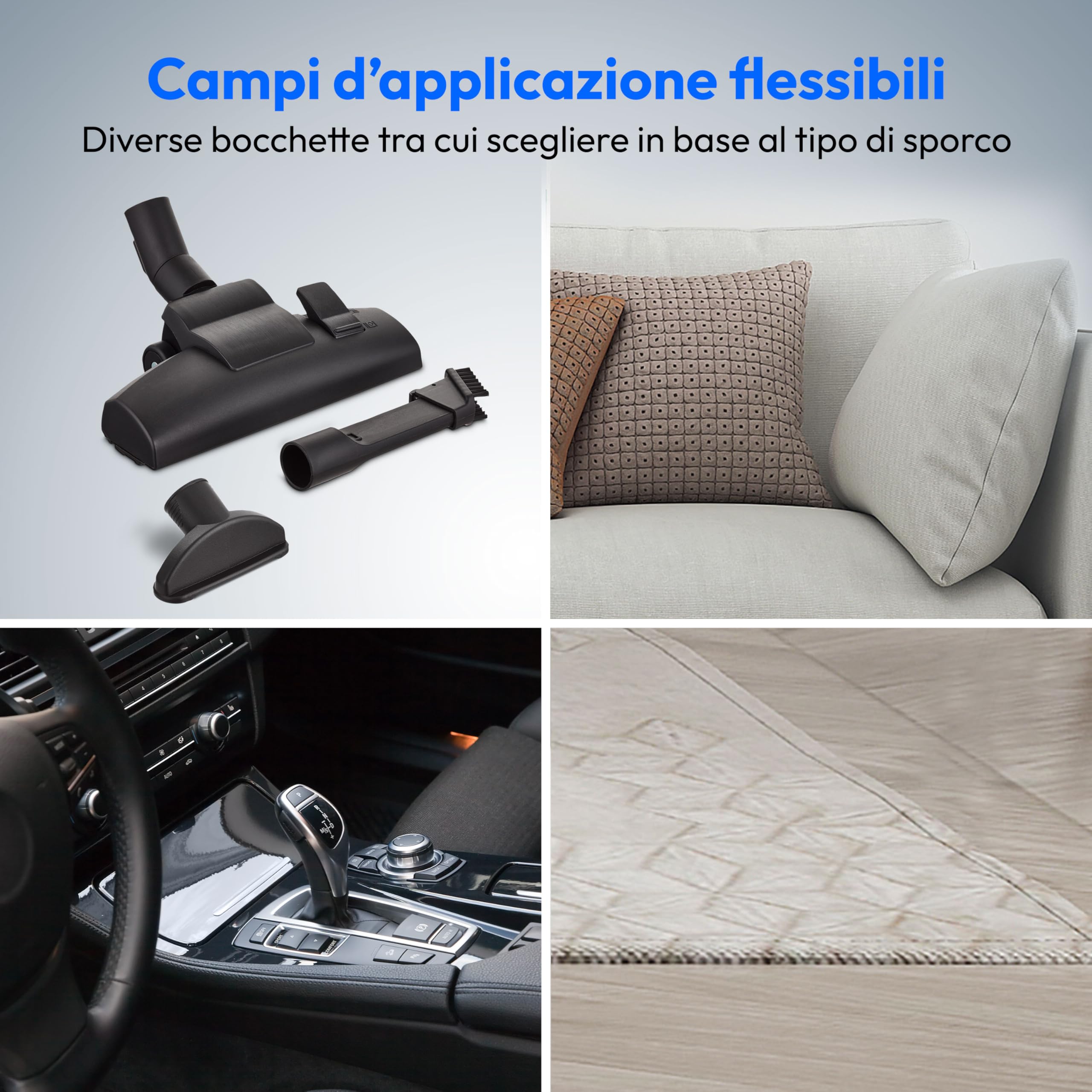 MEDION Aspiratore ciclonico senza sacchetto P4000 (potenza 900 watt, capacità contenitore polvere 4,3 litri, filtro HEPA 13 lavabile, raggio di lavoro 11 m, MD 11906) blu