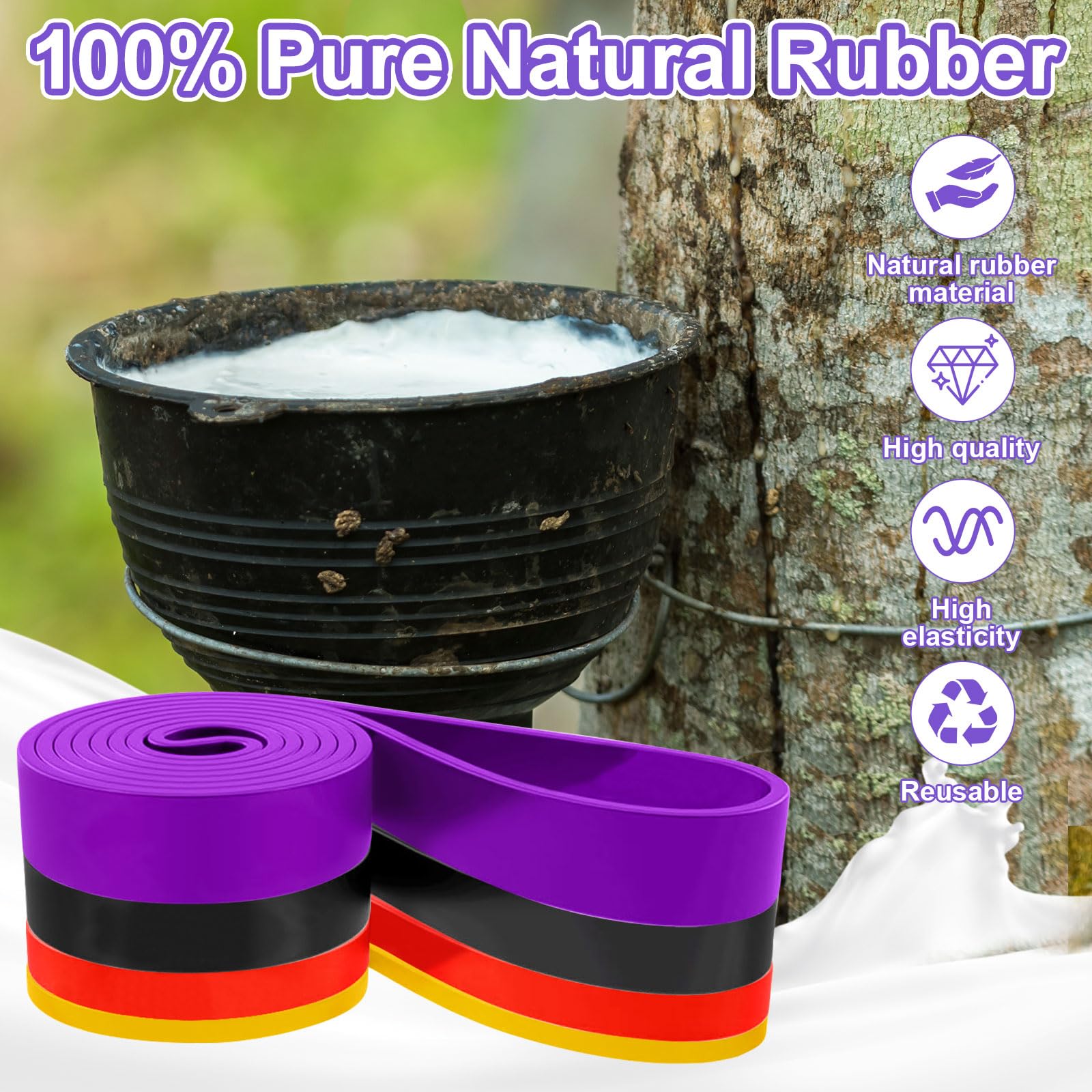 Loop Bands Per Allenamento - 4 Livelli Resistenza, Con Accessori, Per Uomo E Donna - Foto 4