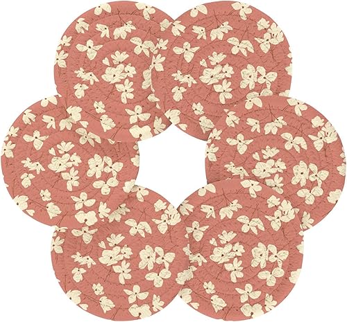 Miniatura 2 de Abstract Flower Cup Coasters Drink Coasters for Tabletop Protection and Holder Set of 6 Coffee Table Coasters Home