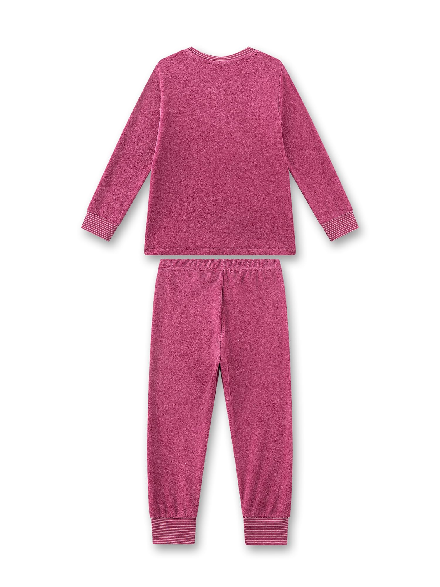 Sanetta Pigiama Lungo da Bambina con Scoiattolo Viola, in Spugna, Pigiama Lungo in Spugna, Comodo Pigiama per Bambini