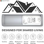 ASSURED SIGNS Dishwasher Magnet Clean Dirty Sign 7 x 2 Inch, Premium Build | Eliminate Kitchen Confusion, Strong Magnetic Hold, Sliding Indicator, Modern Design, Kitchen Organization, Status Reminder