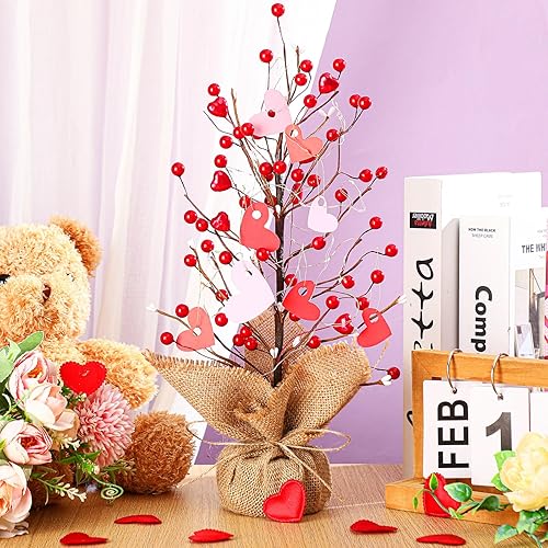 Miniatura 7 de XunYee 2 juegos de decoración del día de San Patricio de 16 pulgadas con luz LED para árbol con adornos delicados adornos de tréboles del día de San