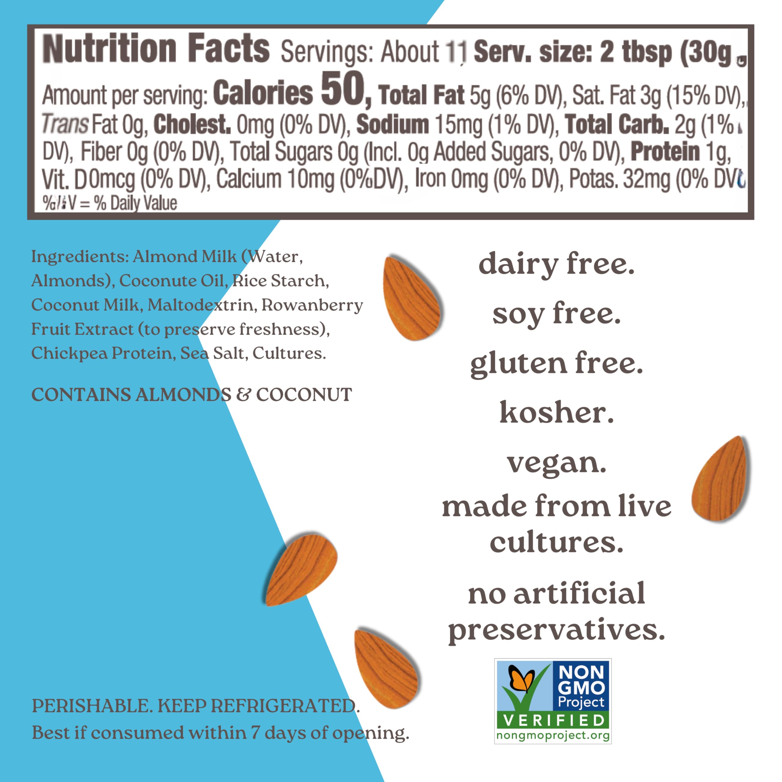 Kite Hill Almond Milk Sour Cream Alternative 12 Ounces Gluten Free Non-GMO Vegan — view 2