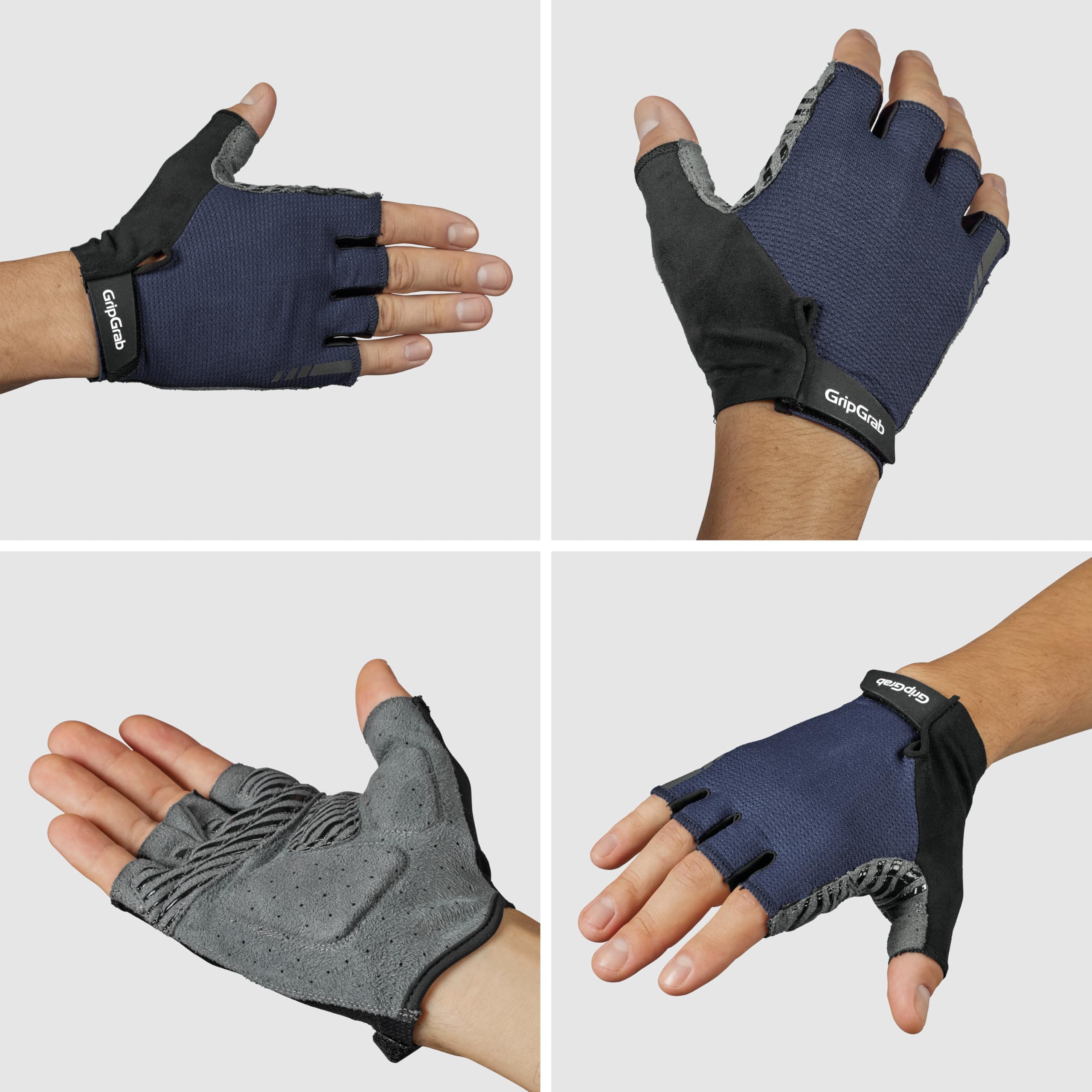 GripGrab Guantes de Ciclismo Cortos Expert RC MAX Acolchados Guantes Bicicleta Carretera MTB Gravel Verano Antideslizantes