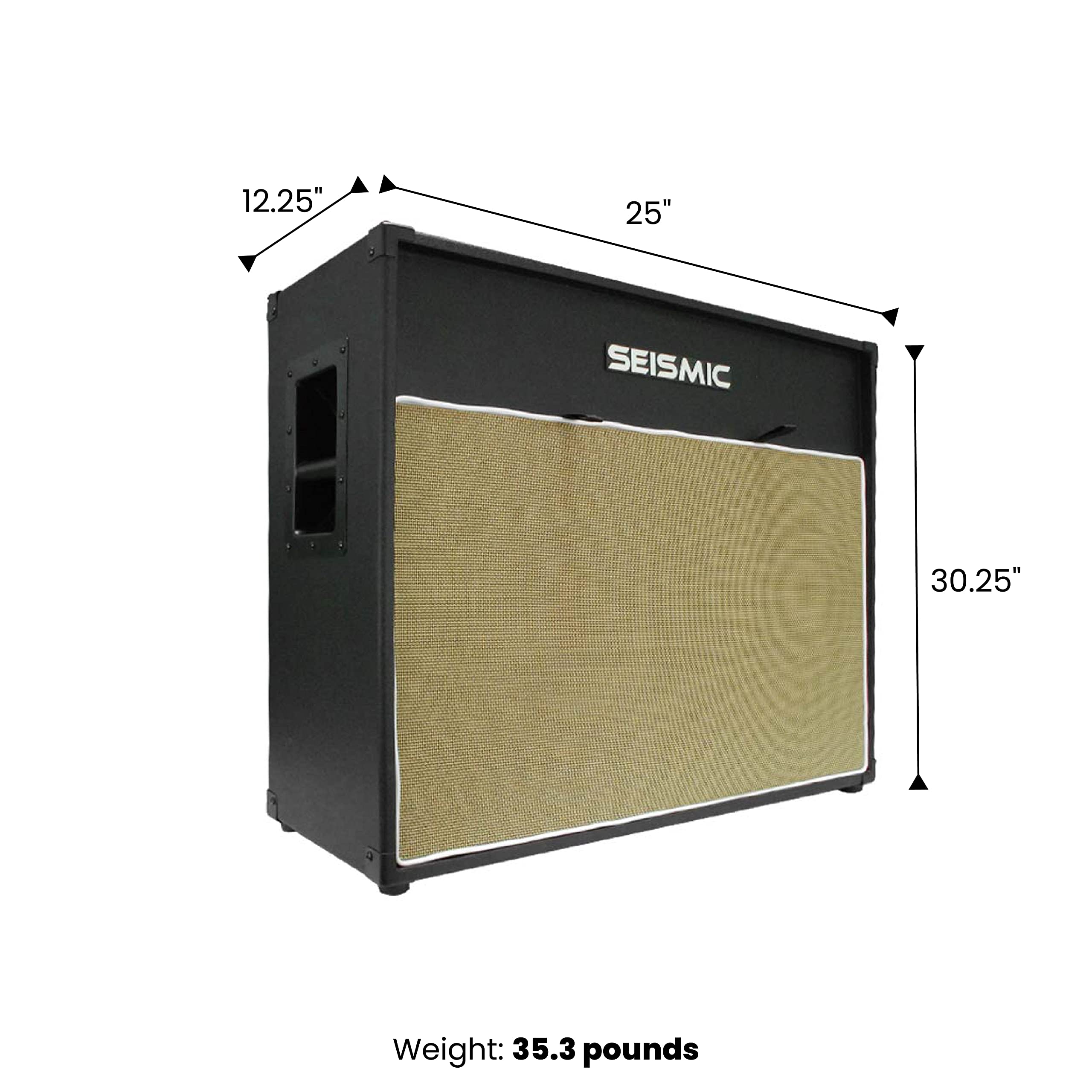 Seismic Audio - 212 GUITAR SPEAKER CAB EMPTY - 7 Ply Birch - 12