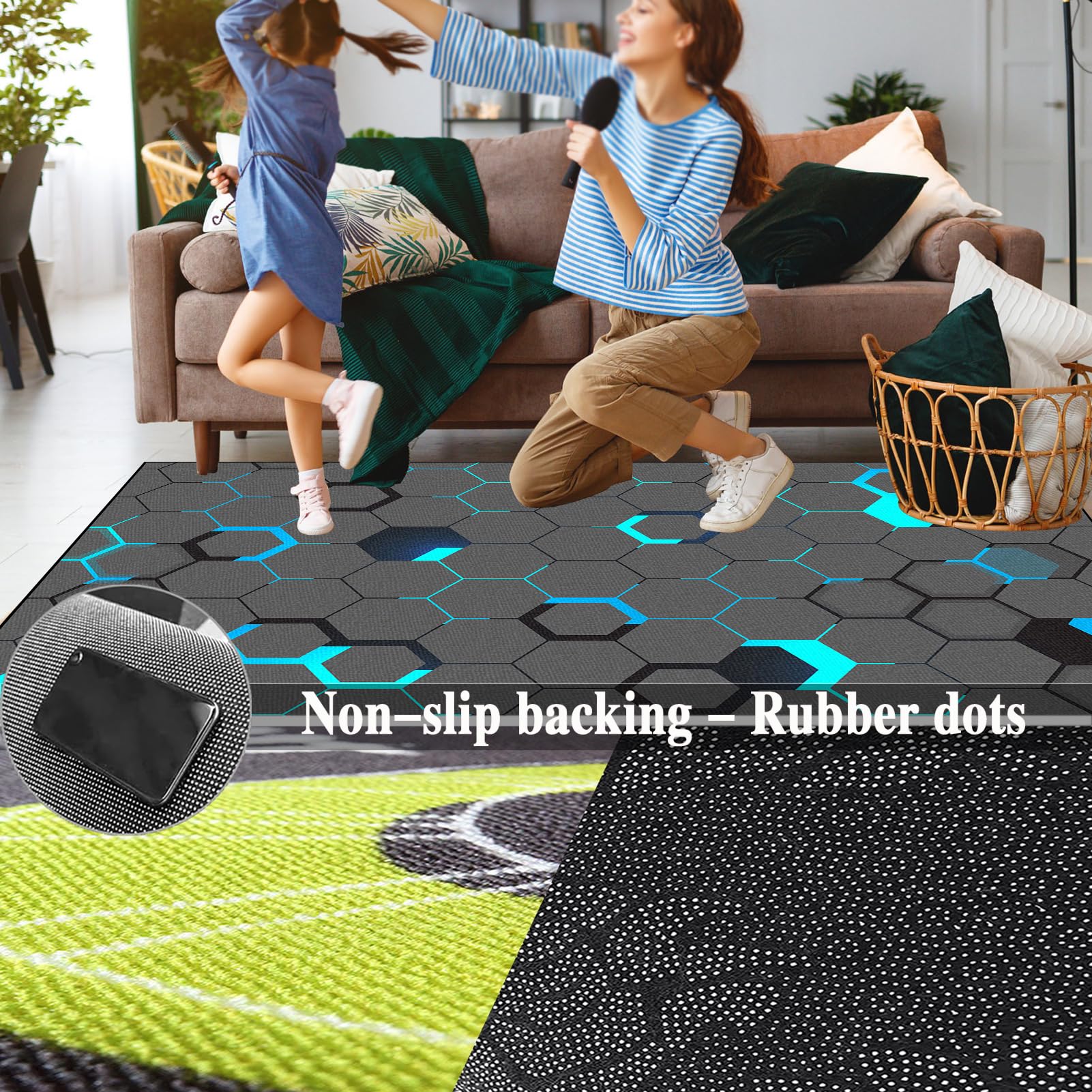 Tappetino per Batteria Elettronica e Percussioni Tappeto a Tamburo Insonorizzato Tappeto Batteria Acustica Tappeti Antiscivolo per Batteria Elettroniche Rullante Acustica Grancassa 200 x 180 cm