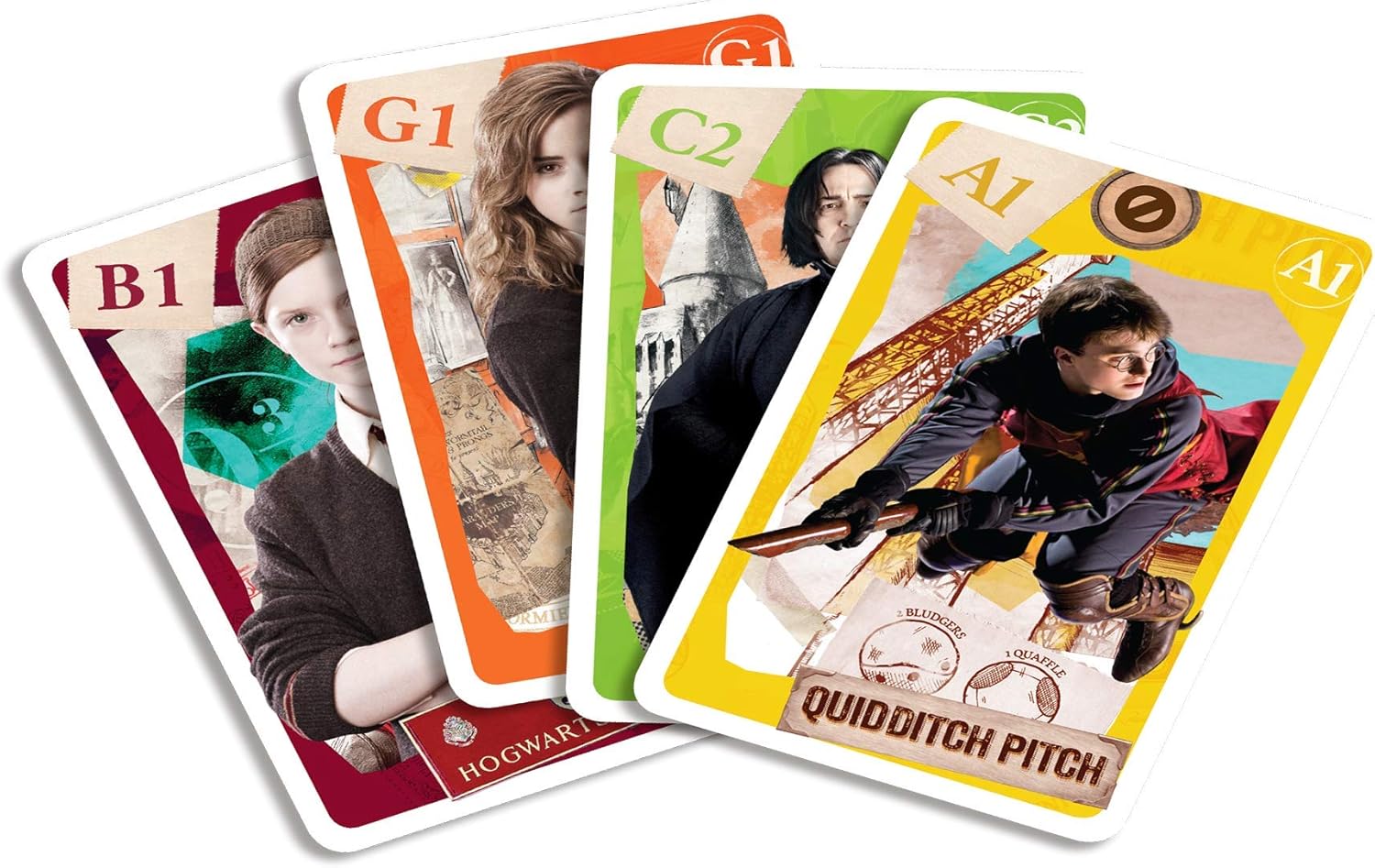 Shuffle, Harry Potter Warner Bros, Cards 4 games in 1: 7 families, works, action and battles, with Ron, Hermione, Dumbledore - Image 4
