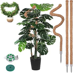 3 Pack Moss Poles, 50 Inch Monstera Plant Support, Indoor Climbing Plant Stakes Kit