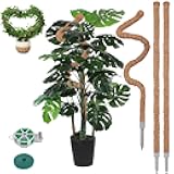 3 Pack Moss Pole, 50 Inch Monstera Plant Support, Tall Moss Poles for Climbing Plants Indoor DIY, Coco Coir Plant Pole Moss Plant Stick Support Stake Kit for Potted Plants, Pothos, Philodendron