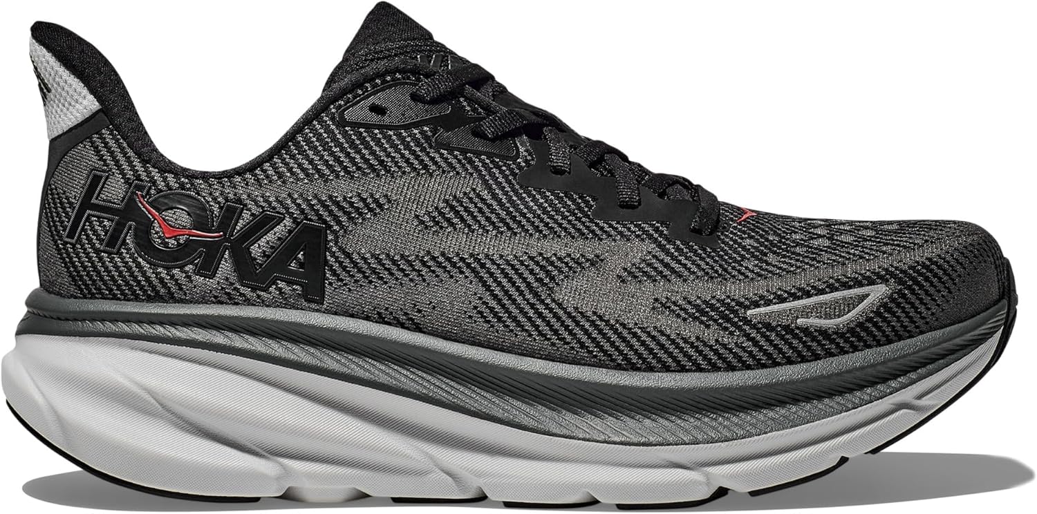 Hoka Men's Clifton 9 Black/Outer Orbit 12.5 Medium