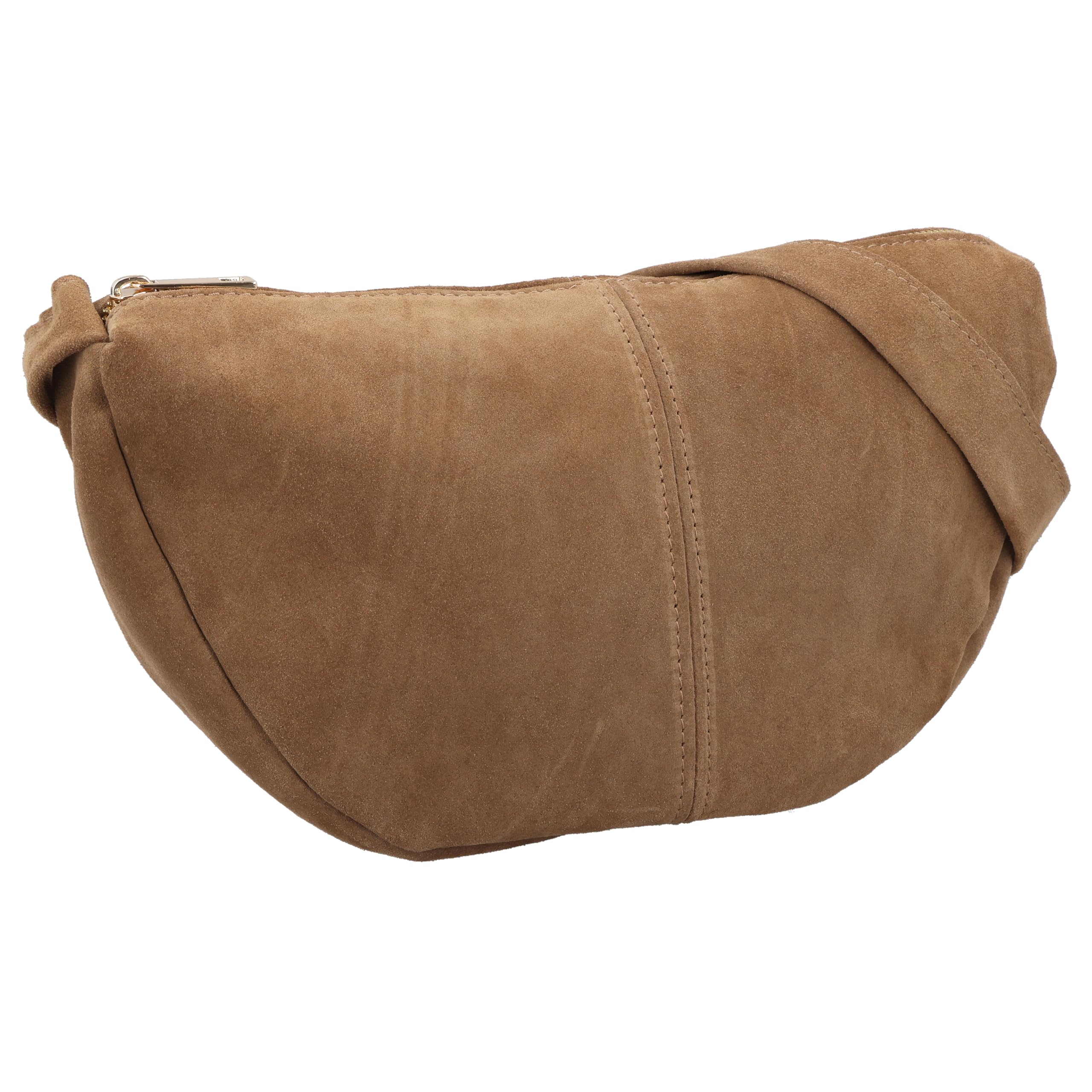 Gusti Leder Banu Bauchtasche Damen Umhängetasche Schultertasche Echtleder Braun für Alltag Reise und Freizeit