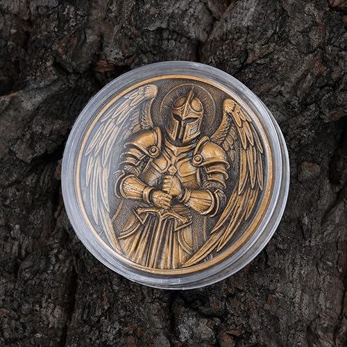 Miniatura 4 de Moneda de desafío de San Benito, Medalla de Bolsillo de San Benito, aleación de zinc de 1.574 pulgadas, moneda coleccionable de oro antiguo con