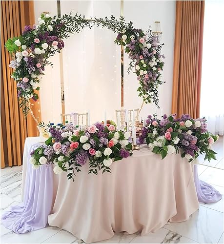 Miniatura 7 de SoarDream - Camino de mesa de gasa, color rosa bebé, de 27 x 120 pulgadas, camino de mesa de estilo romántico ideal para fiesta de boda