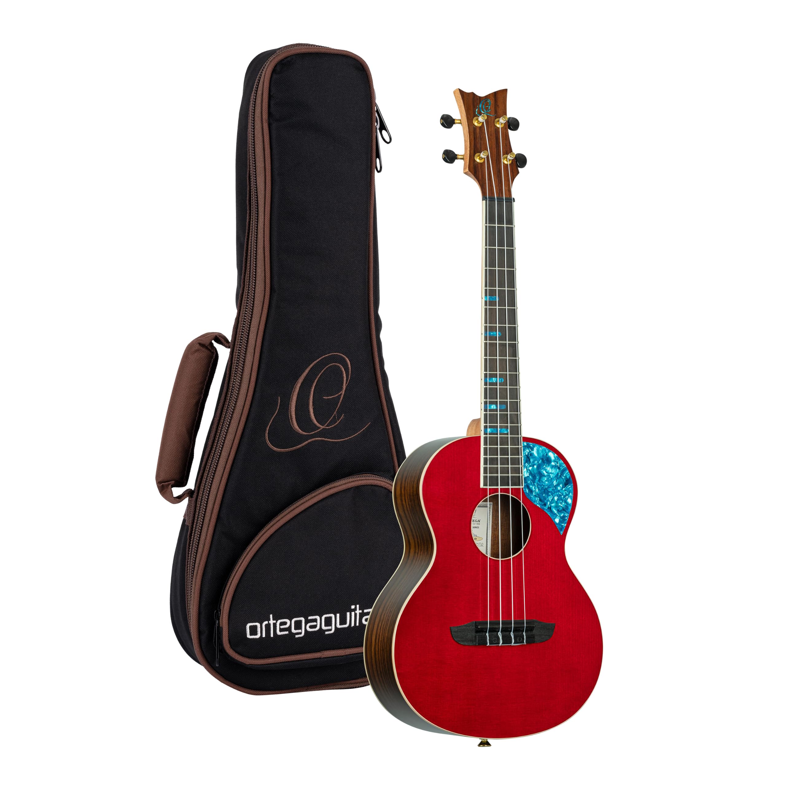 Ortega Guitars Ukulele Tenore Acustico – Ghost Series – Gig Bag Inclusa – Abete Rosso, Red (RUGH-SRT)