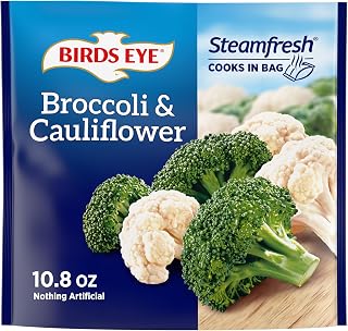 Birds Eye Steamfresh Broccoli & Cauliflower Frozen Vegetables, 10.8oz Steamable Bag - Fresh, Nutritious & Quick Prep