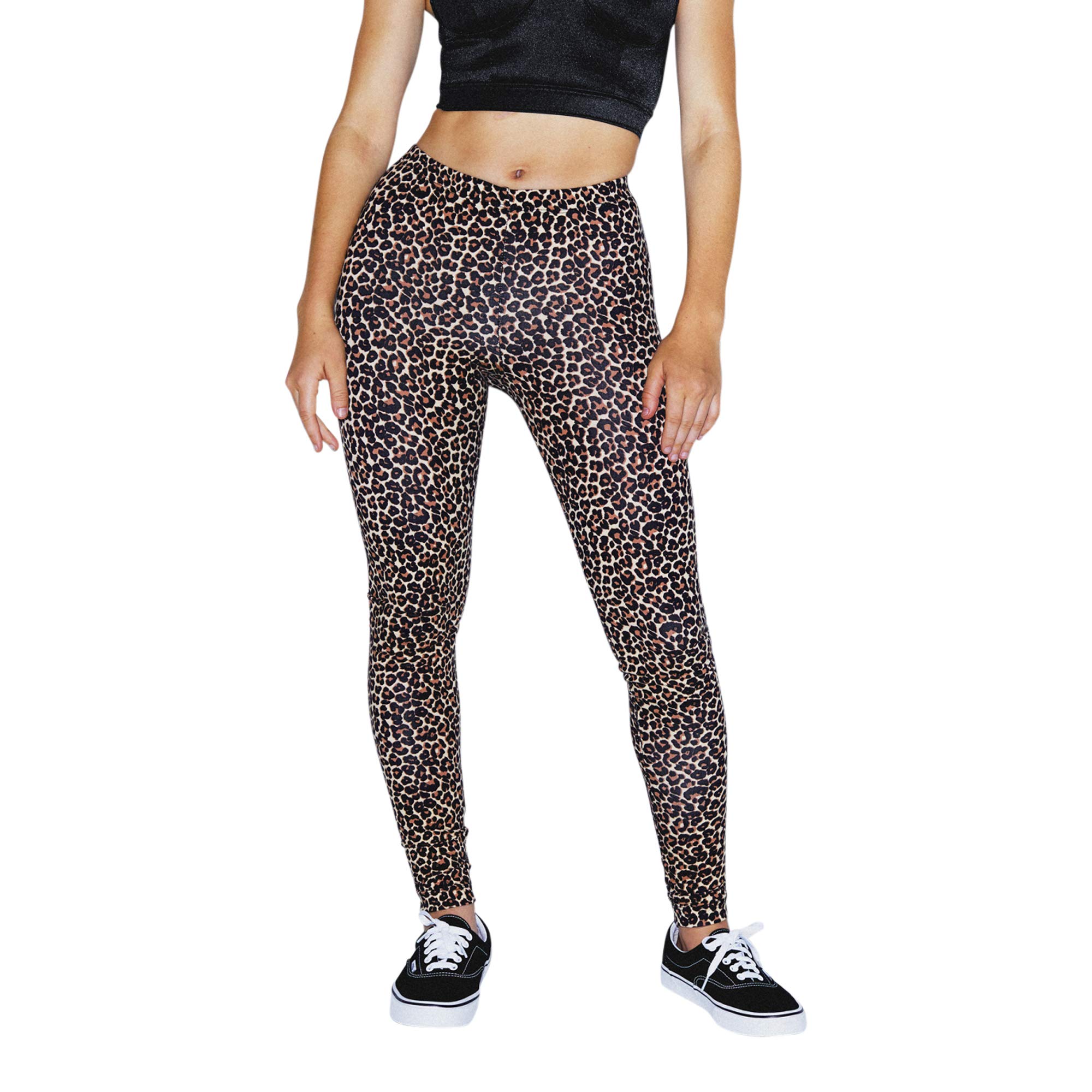 American Apparel Women's Cotton Spandex Jersey Legging, Cheetah, S