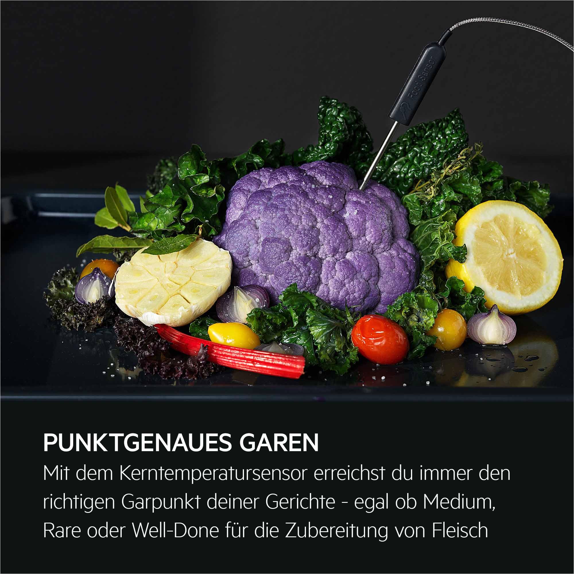 AEG TR6PB50WSB Einbaubackofen Serie 6 LED-Touchdisplay Pyrolyse Selbstreinigung 25% Dampfunterstützung Kerntemperatursensor