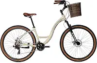 Colli Bike, Munique, Tam. 17 Alumínio, KIT SHIMANO 21 V, Aro 29, Freios a Disco, Com Cesto Bege, Selim Molise Marrom Selle Royal, Pneu com Faixa Bege CHAOYANG, Alavanca Dir EZ-FIRE 7V STEF500 SHIMANO