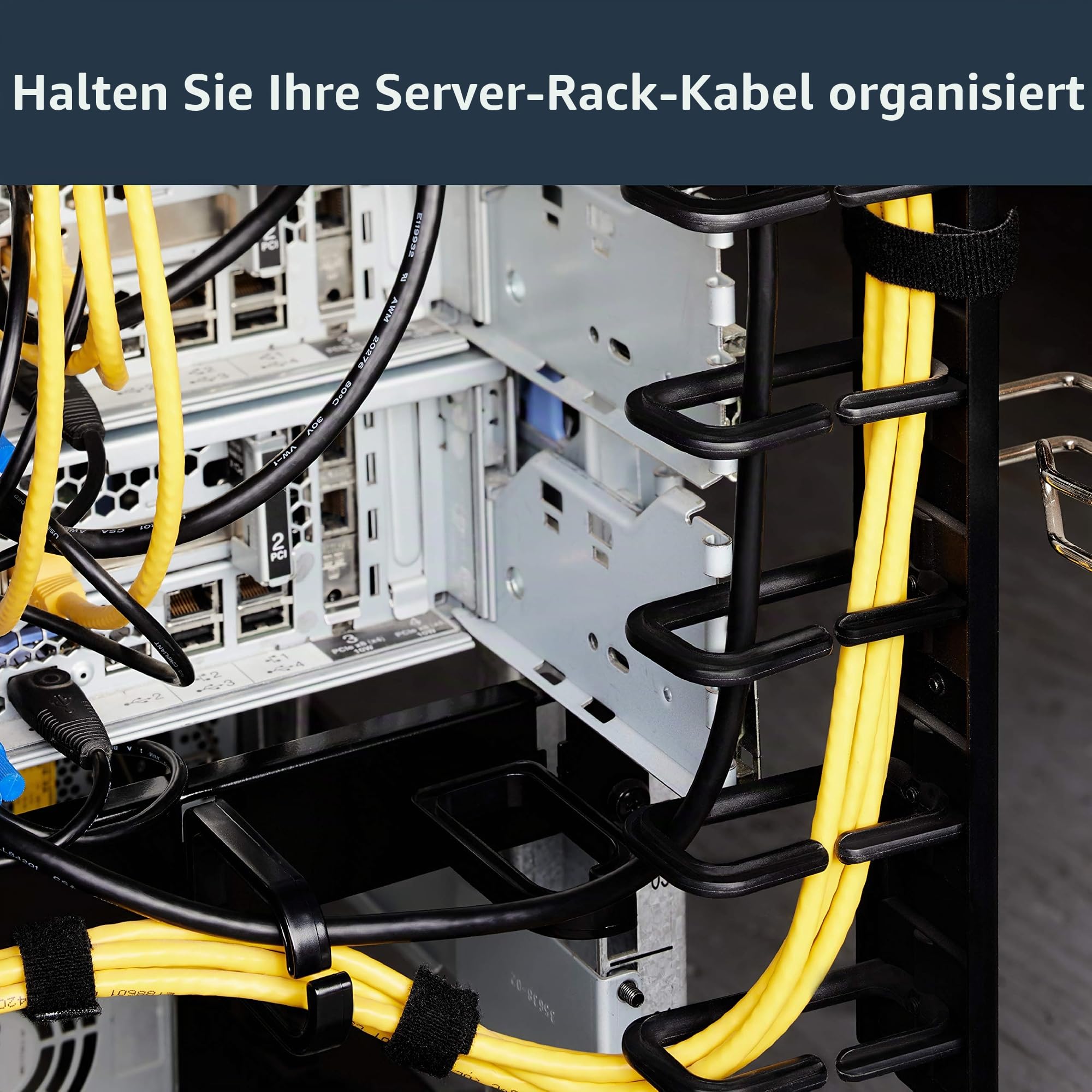 StarTech.com Vertikales Server-Rack-Kabelmanagement - 40U Ringe für Vertikales Kabelmanagement - Kabelführungsblende - Kabelführungssystem - Netzwerk-Rack-Kabelmanagement (CMVER40UD) | Kabelorganizer, Netzwerkschränke, 30 D-Ringe, strukturierte Verkabelun