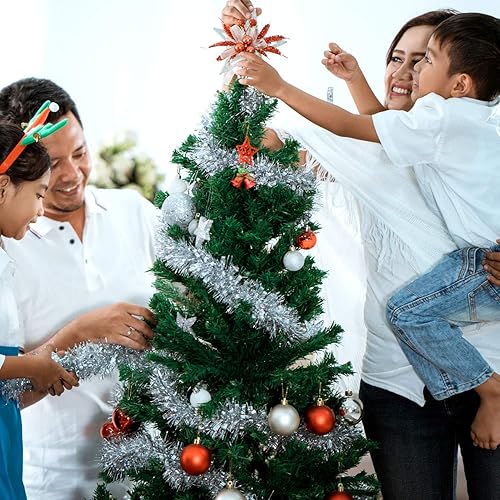 Miniatura 6 de Shappy Guirnalda de oropel para el día de San Valentín, 88.5 pies, 6 rollos de guirnalda metálica con purpurina para carnaval, San Valentín, boda,