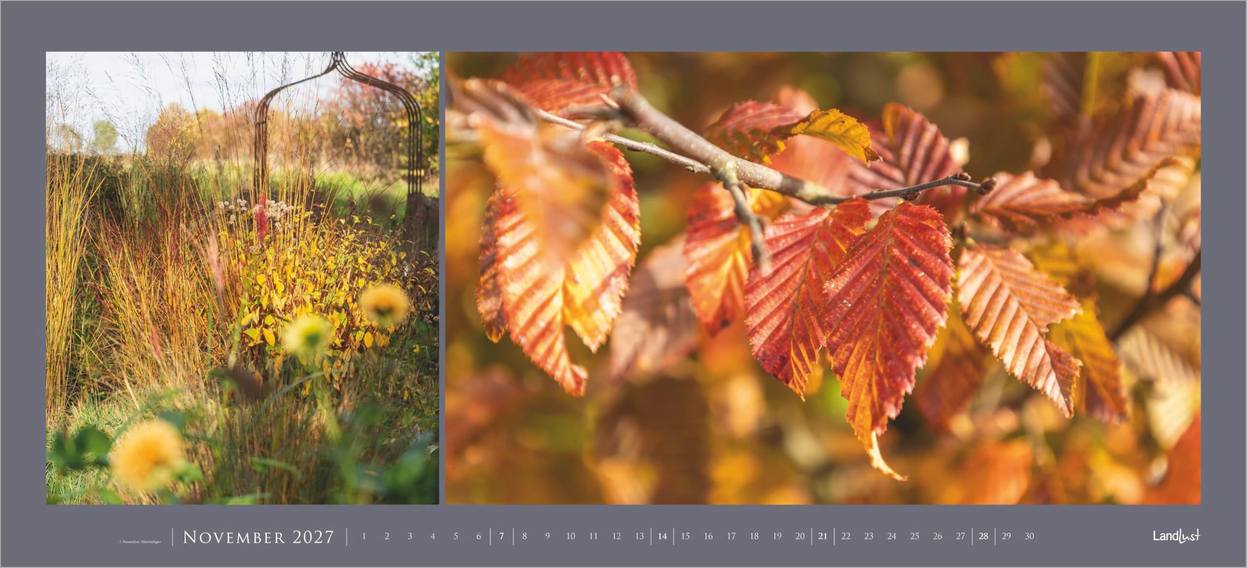 LandLust Panorama: Garten-Kontraste 2027: Wandkalender 110x50 cm mit großformatigen Fotografien aus Landhaus-Gärten | Wandkalender 110x50 cm mit großformatigen Fotografien aus Landhaus-Gärten