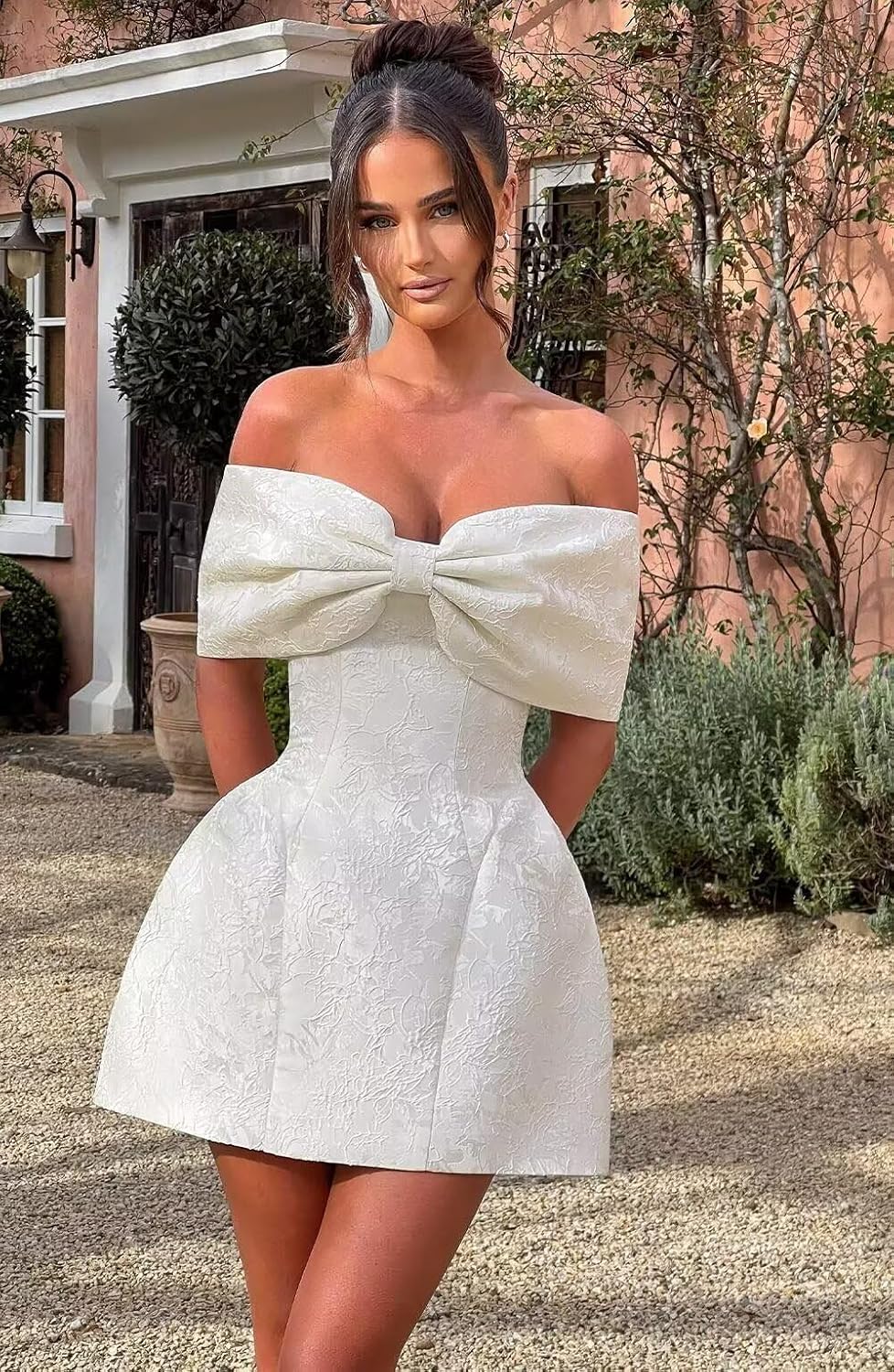 Sevintage Short Wedding Dresses for Bride with Bow Simple 2025 Homecoming Dress Cocktail Prom Gowns