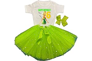 Tinkerbell Birthday Party 6th Birthday Tutu Outfit Girl Birthday Shirt Personalized Green