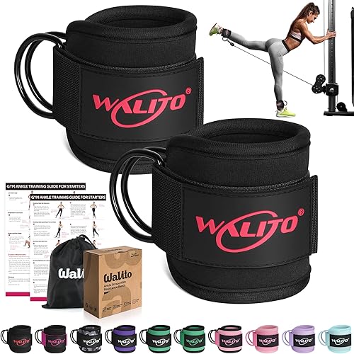 WALITO Correas de tobillo de gimnasio para entrenar Correa de tobillo para glúteos, accesorios de máquina de cable de gimnasio para mujeres,
