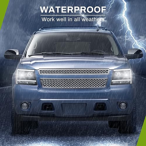 Miniatura 3 de AUTOSAVER88 Conjunto de faros delanteros compatible con Chevy Avalanche 2007-201307-14 Chevrolet Suburban Tahoe modelo halógeno de repuesto para