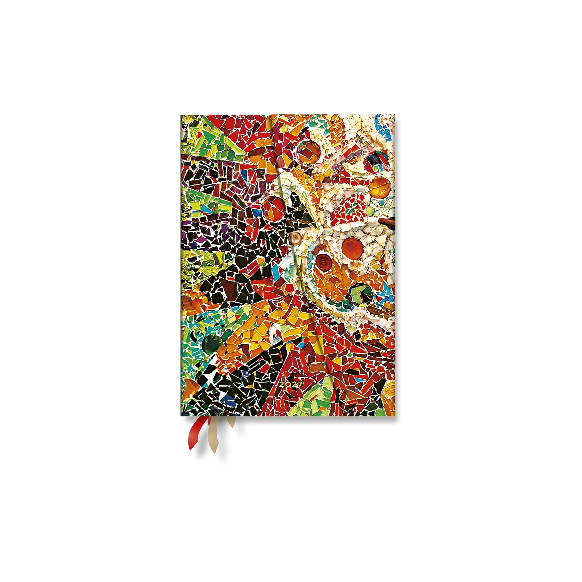 2027 Gaudi’s Sun (Gaudi’s Mosaics) Midi 12-Month Hardcover Dayplanner (Wrap Closure) Verso