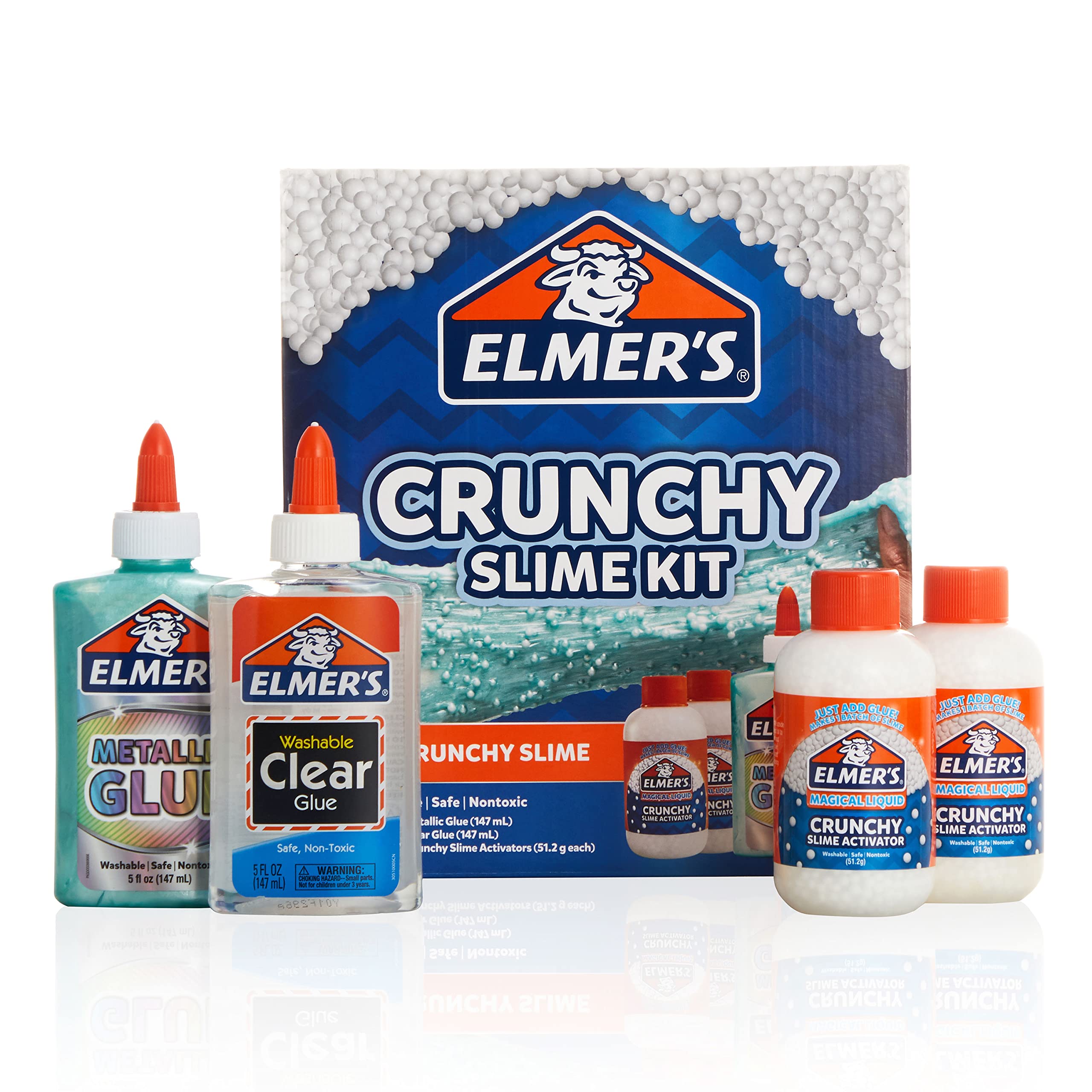 Elmer’s Crunchy Slime Kit Slime Supplies Include Metallic Liquid Glue