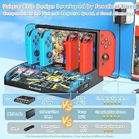 Vista 3 de Estación de acoplamiento de interruptor de TV para Nintendo SwitchOLED con carga de controlador Joycon, soporte 4K1080P HDMI Switch Charger Estación