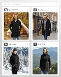 Outdoor Ventures Women's Softshell Jacket with Removable Hood Fleece Lined Windbreaker Insulated Long Warm Rain Jacket