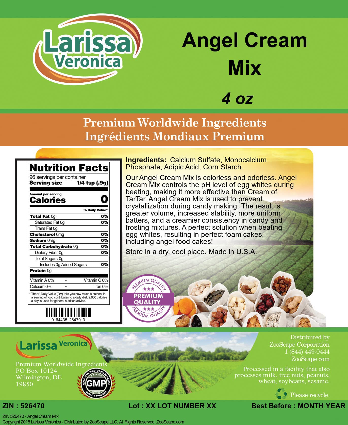 Amazon.com : Angel Cream Mix (4 oz, ZIN: 526470) : Grocery
