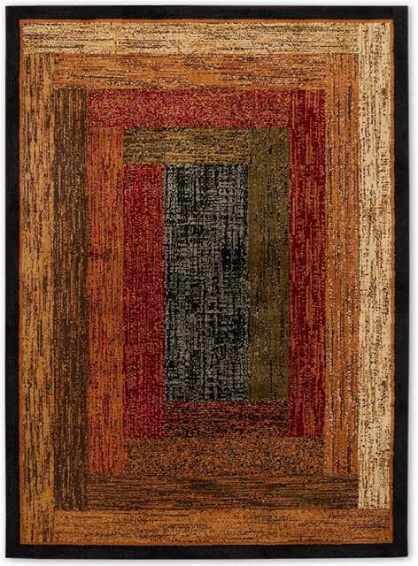 Home Dynamix Royalty Vega Contemporary Geometric Area Rug, Black/Brown, ...