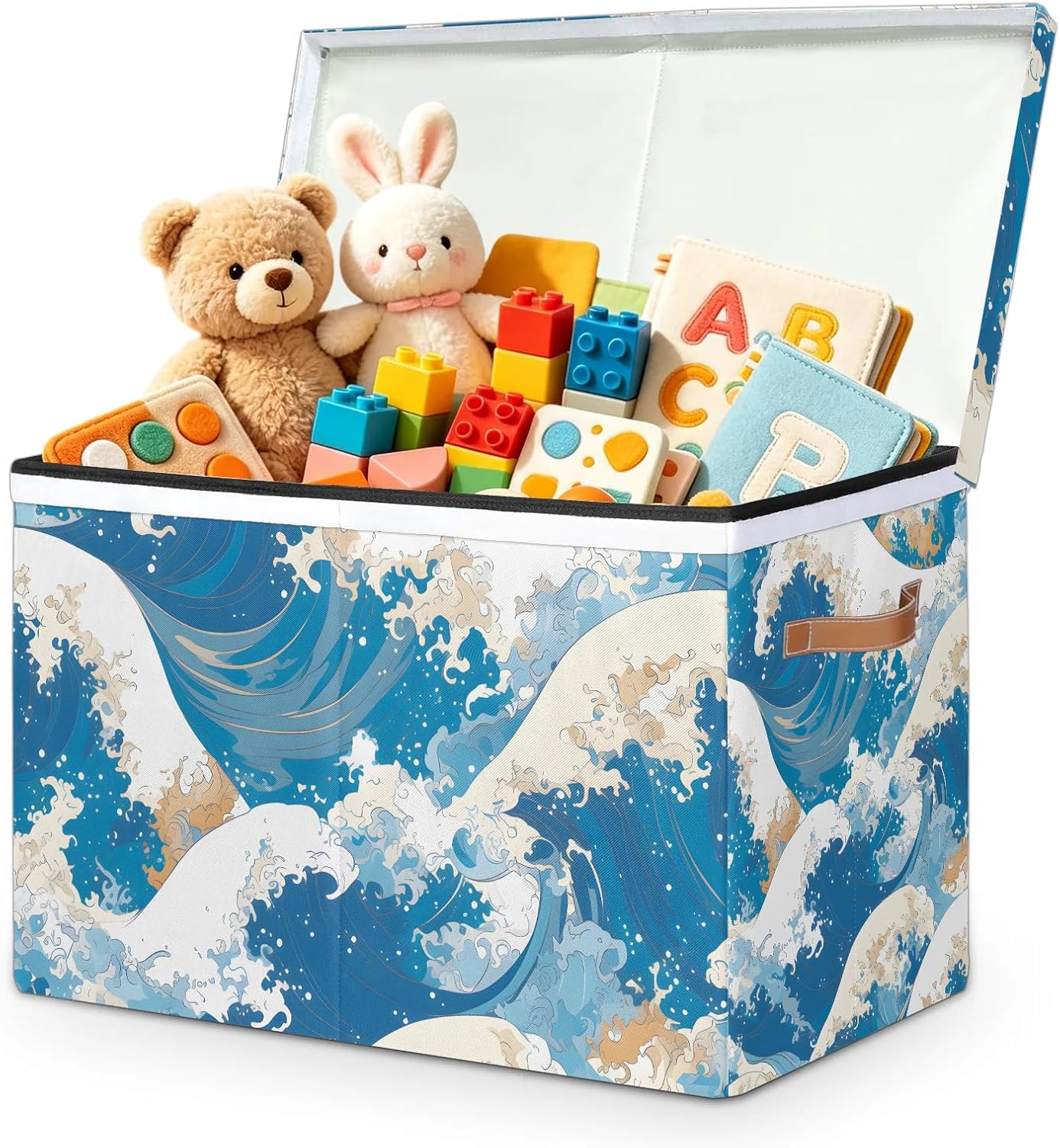 Japanese Anime Waves Large Toy Storage Box with Lid