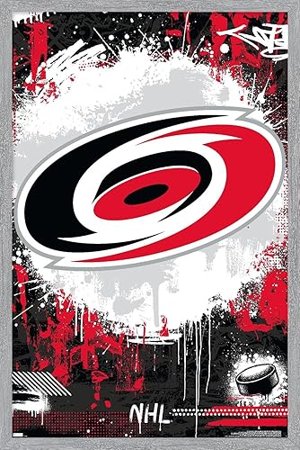 Vista 58 de Trends International NHL Carolina Hurricanes - Póster de pared Maximalist Logo 23, 22.4 pulgadas de largo x 14.7 pulgadas, versión enmarcada