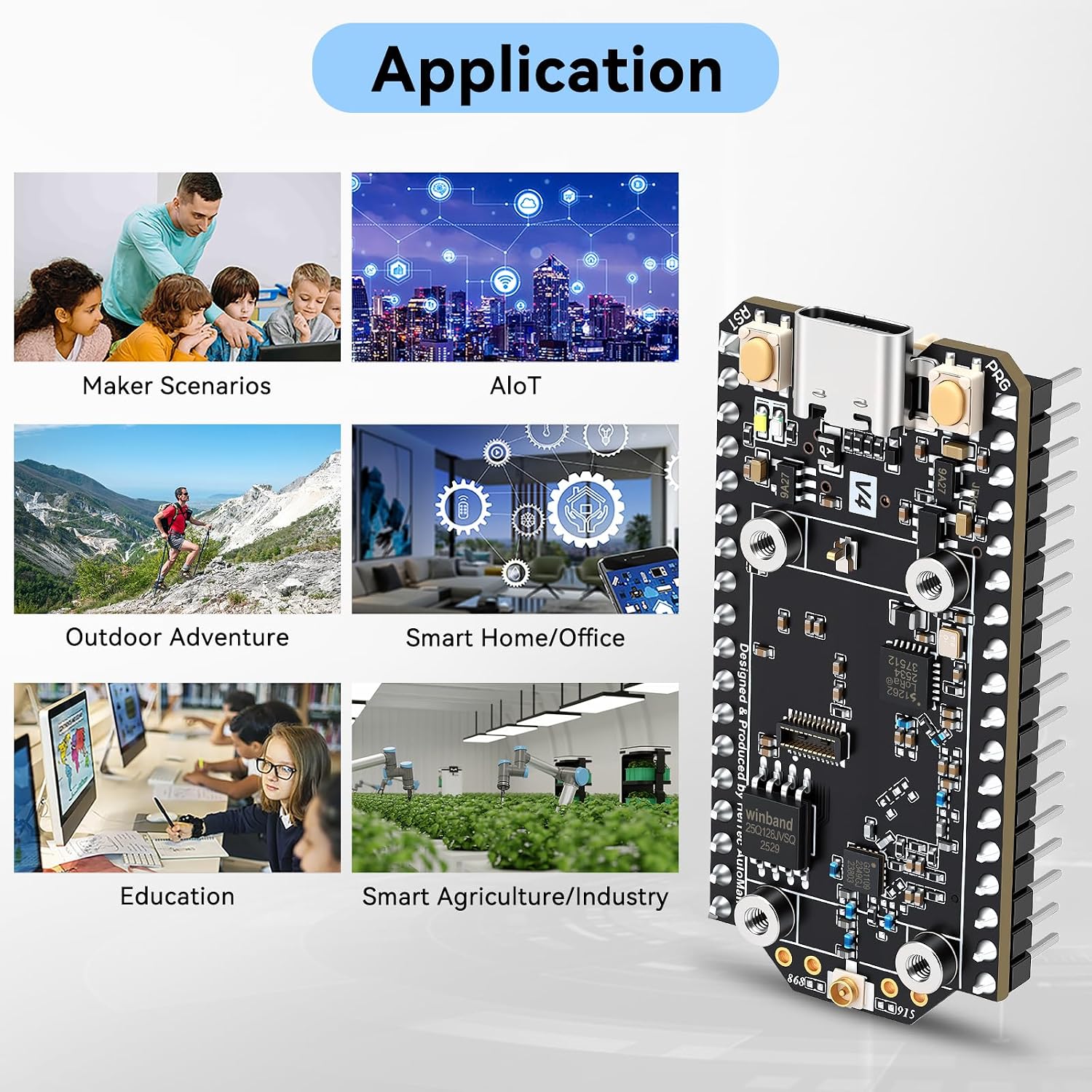 Pre-Soldered ESP32 LoRa V4 Development Board Upgraded ESP32-S3 SX1262 LoRa Module WiFi Bluetooth 2MB PSRAM 16MB Flash Support GPS Solar with Antenna for Arduino Meshtastic LoRaWAN IOT