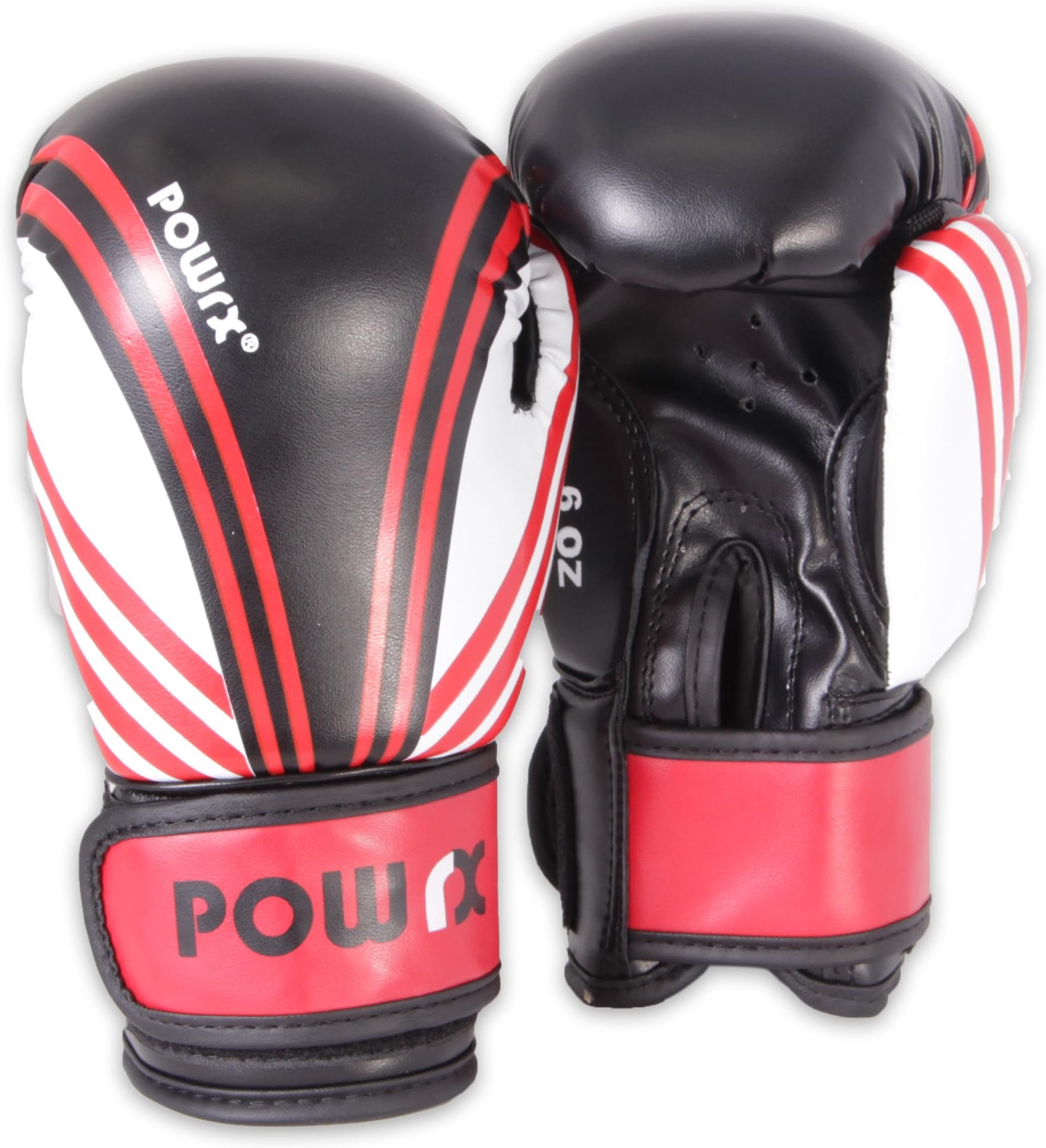 Children's PU Leather Boxing Gloves 6 oz in Red or Yellow / Black., Rot 6 Oz, 170 g