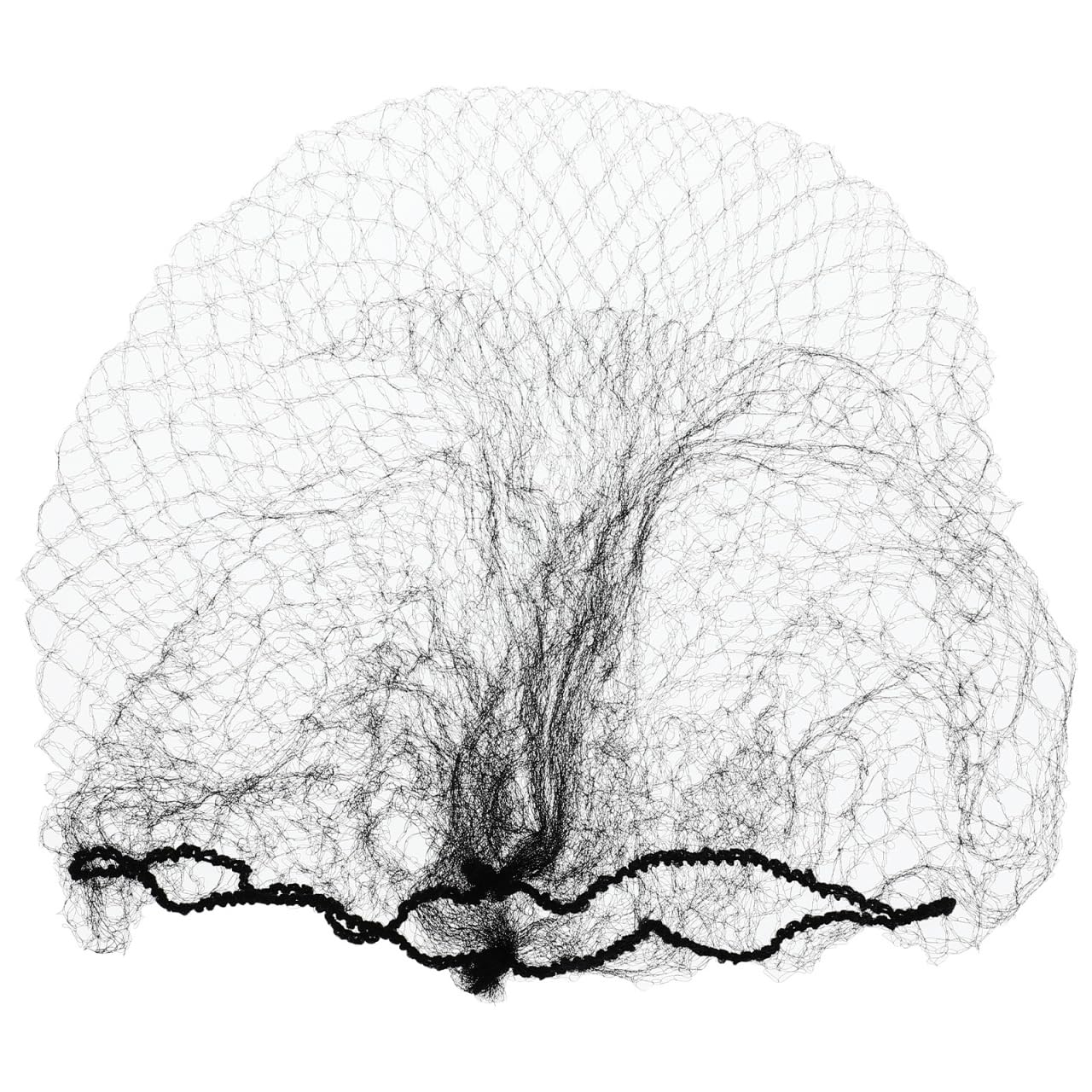 Lot de 100 Filets à Cheveux Invisibles Élastiques Noir 50Cm pour Cheveux Longs Confortables et Pratiques pour Chignon Cuisine et Industrie Alimentaire