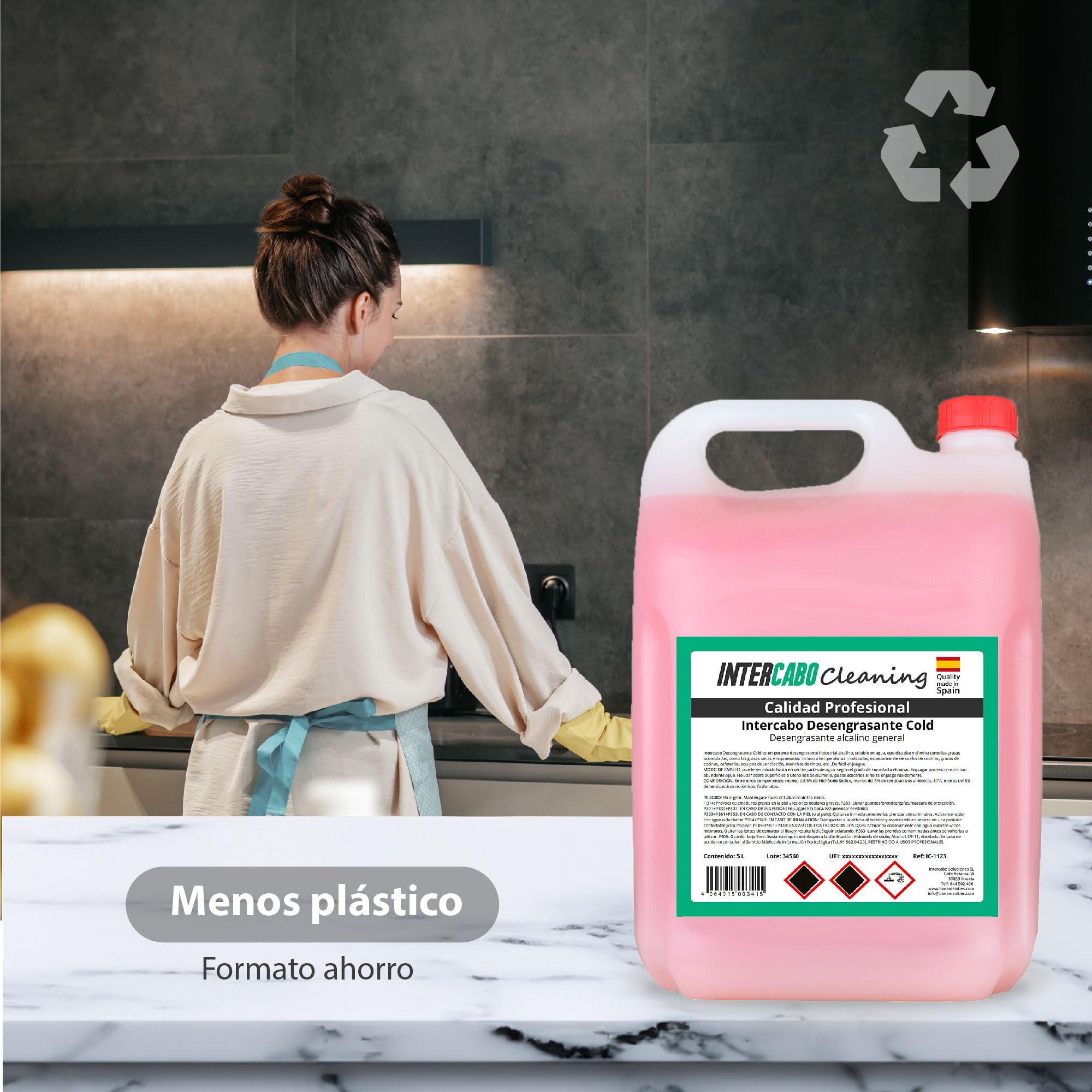 Sgrassatore Alcalino Professionale – 5 litri – Rimuove grasso ostinato da piani cottura, forni e superfici lavabili – Detergente concentrato per cucine industriali