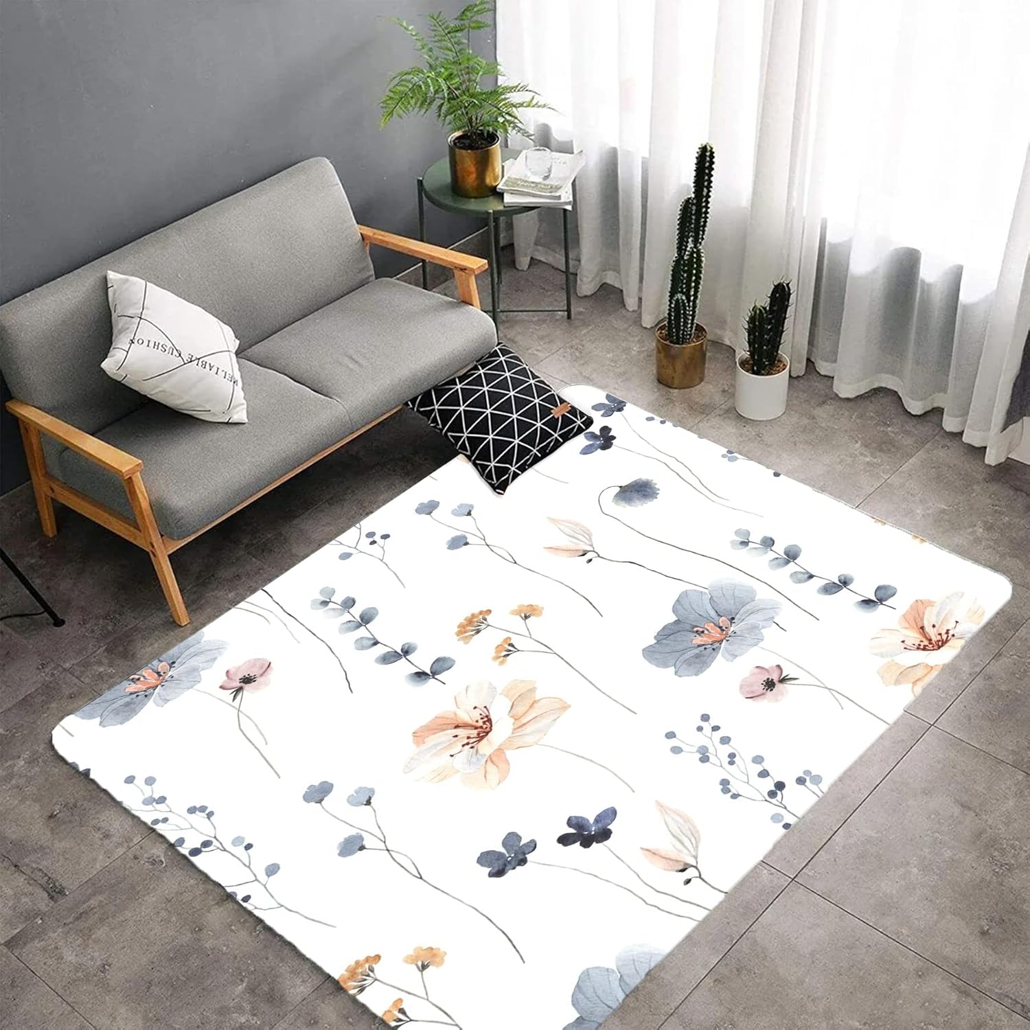 Amazon.com: Leenevs Cute Rugs Plant Room Decor Rug 5 ' x 7 ' Area Rugs ...