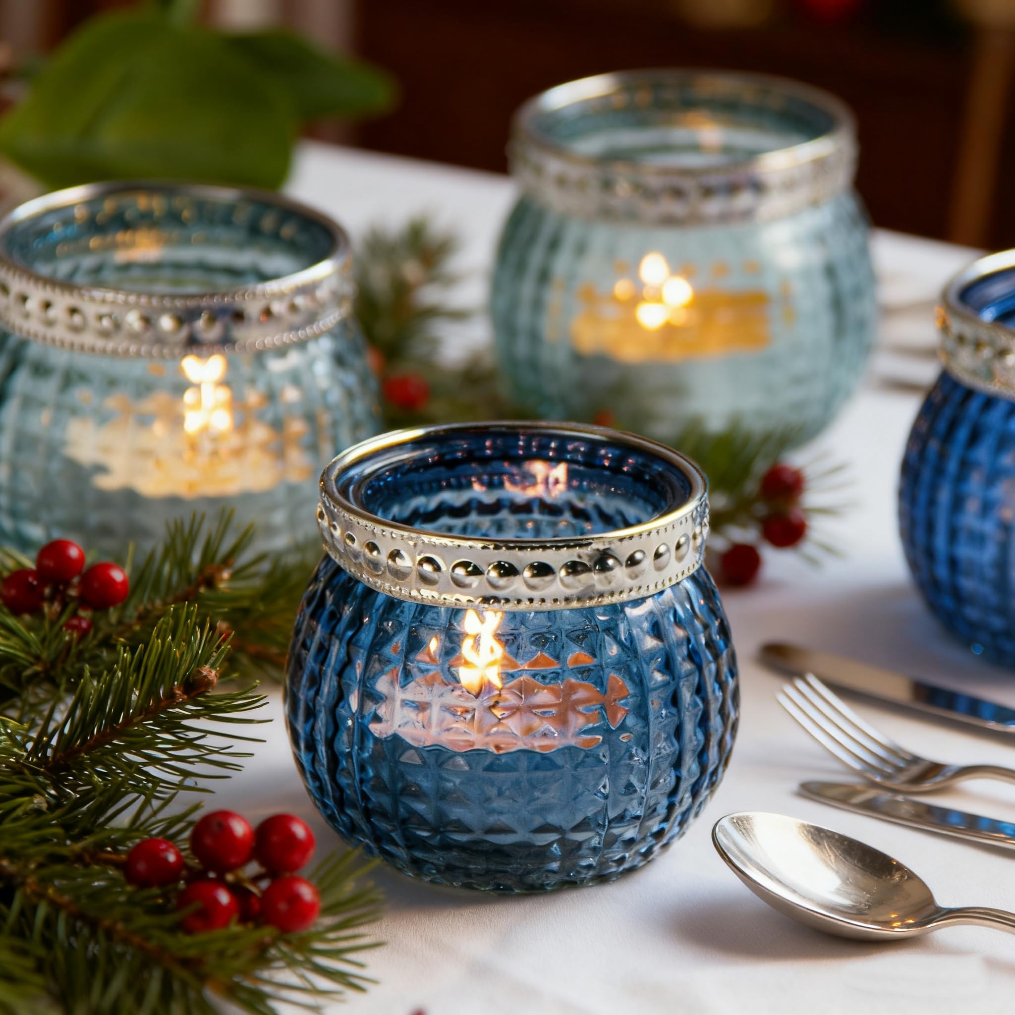 Amazon.co.jp: 小さなガラス製キャンドルホルダー ティーライト