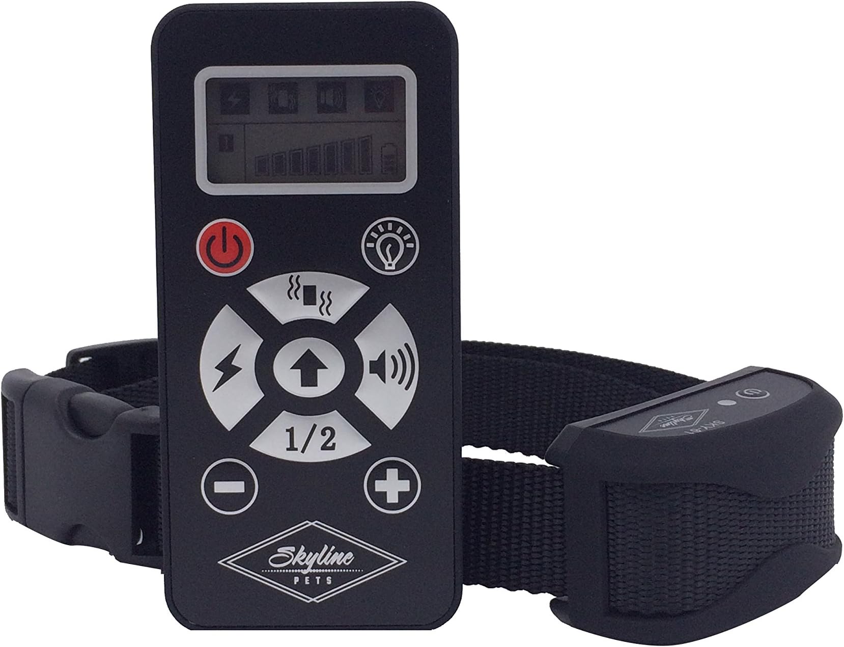 Dog Training Collar with Remote for Large & Small Dogs-Waterproof-Rechargeable Lithium Ion-Integrated Antenna-800 Yard Operating Range (Skyline Pets SKY-61)